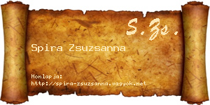 Spira Zsuzsanna névjegykártya